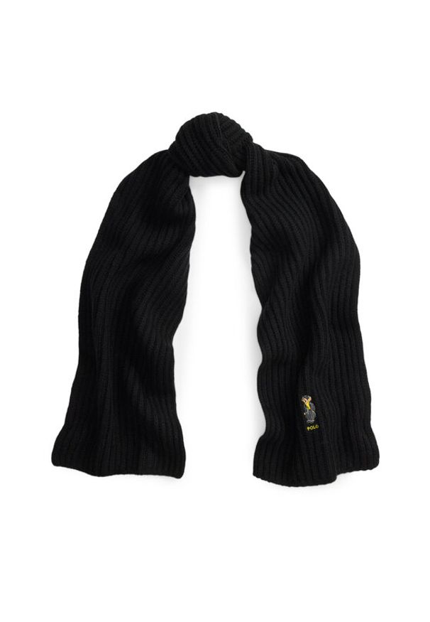Polo Ralph Lauren Szalik 455P04660001 Czarny. Kolor: czarny. Materiał: materiał, wełna