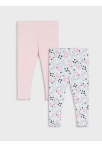 Sinsay - Legginsy 2 pack - różowy. Kolor: różowy
