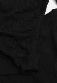 Born2be - Czarny Letni Komplet z Domieszką Wiskozy Bluzka z Wiązaniem z Tyłu i Spódnica Mairir. Kolor: czarny. Materiał: wiskoza #8