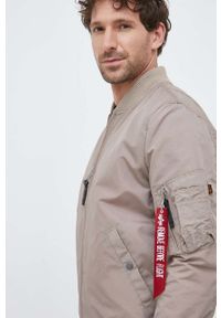 Alpha Industries kurtka bomber MA-1 TT męski kolor beżowy przejściowa. Kolor: beżowy #5