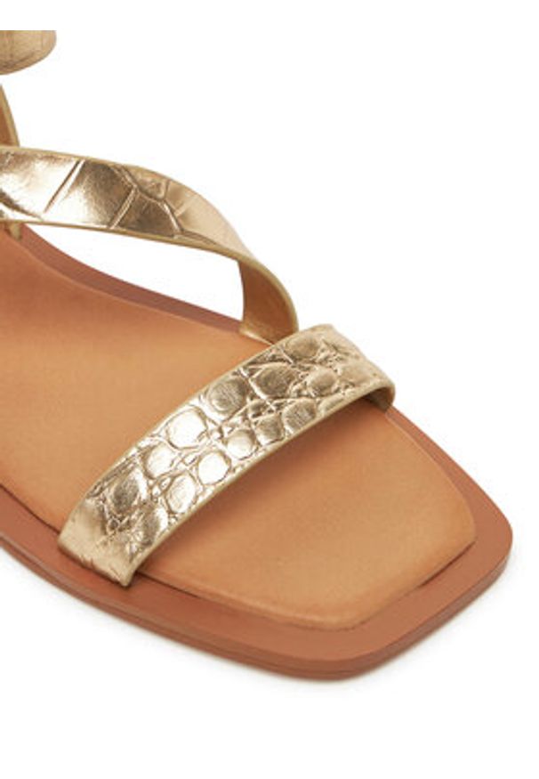 Aldo Sandały Grugar 13966798 Złoty. Kolor: złoty. Materiał: skóra