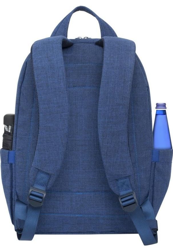 RIVACASE - Plecak Rivacase 7560 niebieski. Kolor: niebieski. Materiał: materiał. Wzór: paski