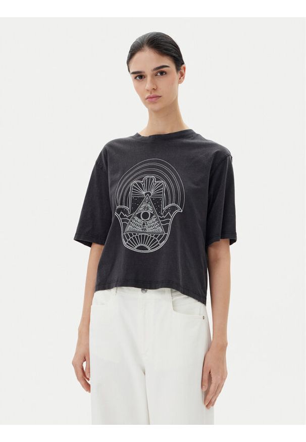 JDY T-Shirt Carla 15341561 Czarny Regular Fit. Kolor: czarny. Materiał: bawełna