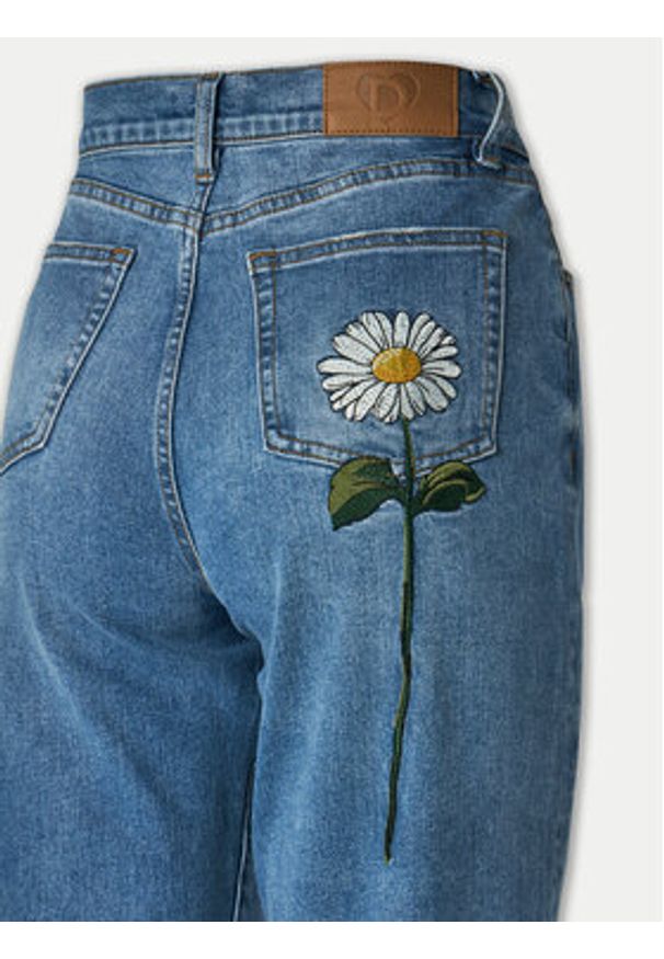 Desigual Jeansy Aike 24WWDD16 Niebieski Straight Fit. Kolor: niebieski
