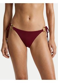 Guess Dół od bikini E6GO10 KF590 Bordowy. Kolor: czerwony. Materiał: syntetyk #1