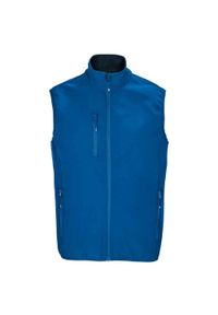 SOL'S - Ocieplacz Męski Falcon Softshell Zapinany Na Zamek Błyskawiczny. Kolor: niebieski. Materiał: softshell