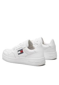 Tommy Jeans Sneakersy Retro Basket EN0EN01723 Biały. Kolor: biały. Materiał: skóra