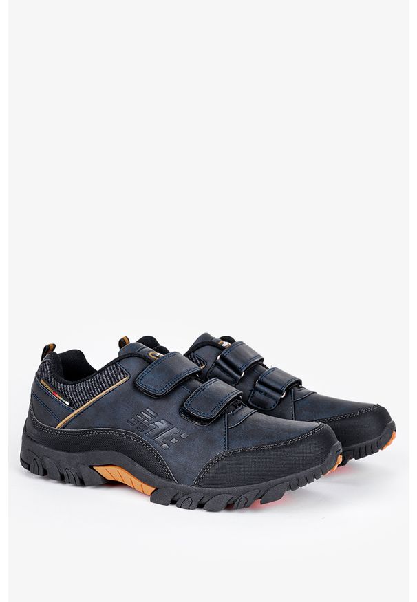 Badoxx - Granatowe buty trekkingowe na rzepy badoxx mxc8142. Zapięcie: rzepy. Kolor: niebieski, brązowy, wielokolorowy