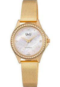 Zegarek damski QQ C80A-004P CYRKONIE złoty. Kolor: złoty #1