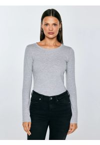 Big-Star - Bluzka damska z długim rękawem szara Classic 991. Kolor: szary. Materiał: jeans. Długość rękawa: długi rękaw. Długość: długie. Wzór: aplikacja. Styl: klasyczny #4