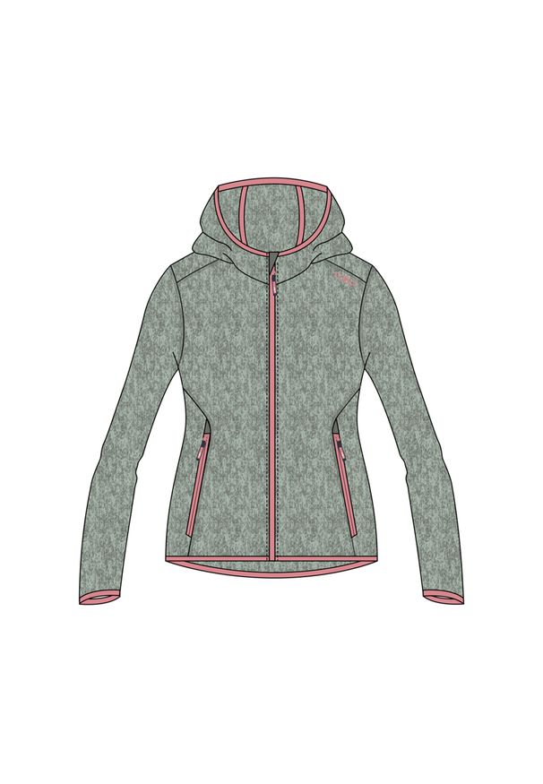 Kurtka dziewczęca CMP Synergent. Kolor: zielony. Materiał: polar. Sport: turystyka piesza