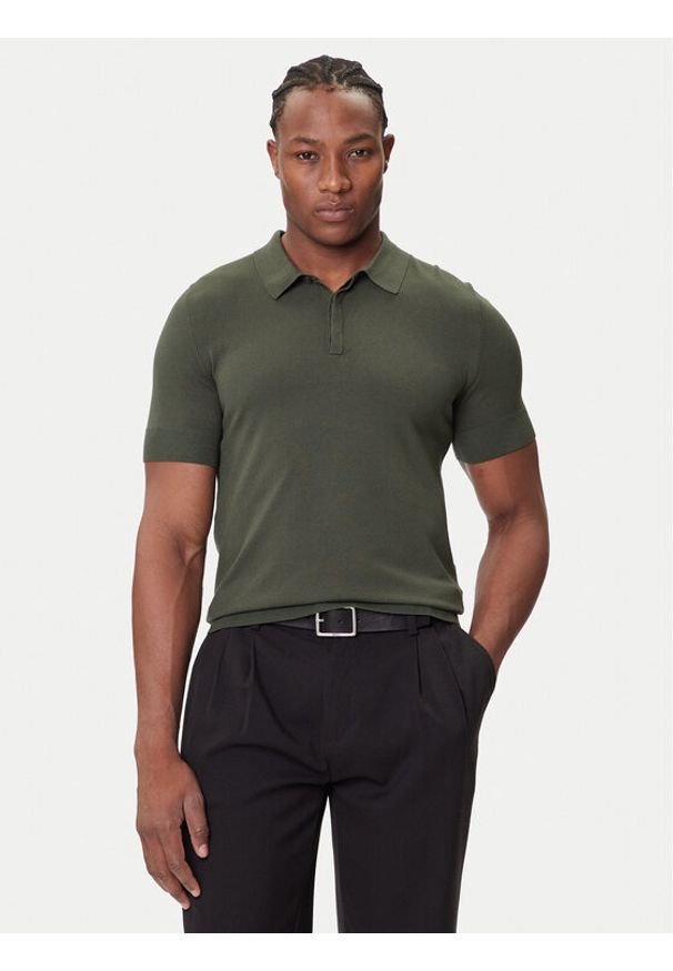 Hugo - HUGO Polo San Peter-CV 50536672 Zielony Regular Fit. Typ kołnierza: polo. Kolor: zielony. Materiał: wiskoza