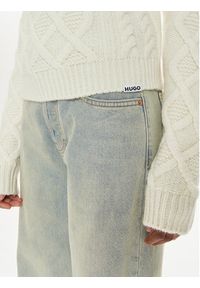 Hugo Golf Savenia 50527692 Écru Regular Fit. Typ kołnierza: golf. Materiał: syntetyk #5