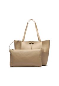 Patrizia Pepe Torebka CB8896/L001-B775 Beżowy. Kolor: beżowy. Materiał: skórzane