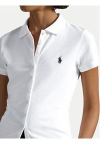 Polo Ralph Lauren Koszula 211939272002 Biały Slim Fit. Typ kołnierza: polo. Kolor: biały. Materiał: bawełna