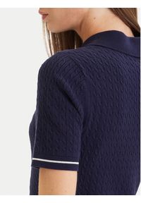 Calvin Klein Sukienka codzienna Microcable LV047F323G Granatowy Slim Fit. Okazja: na co dzień. Kolor: niebieski. Materiał: bawełna. Typ sukienki: proste. Styl: casual #3