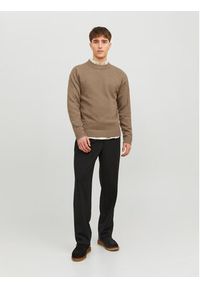 Jack & Jones - Jack&Jones Sweter 12236774 Brązowy Regular Fit. Kolor: brązowy. Materiał: syntetyk