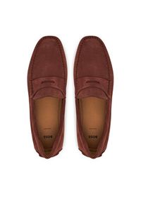 BOSS Mokasyny Noel_Mocc_sdpeb 50541750 Bordowy. Kolor: czerwony. Materiał: skóra, zamsz #6