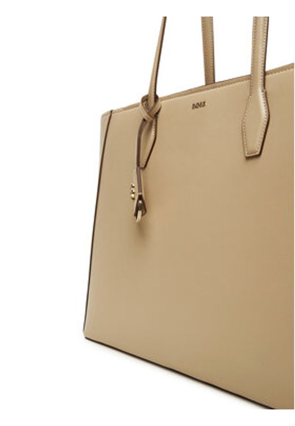 BOSS Torebka 50547750 Beżowy. Kolor: beżowy. Materiał: skórzane