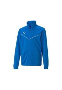 Bluza dla dzieci Puma teamRISE Training Poly Jacket Jr niebieska. Kolor: niebieski, biały, wielokolorowy. Sport: piłka nożna