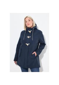 ULLA POPKEN - Damskie Kurtka softshell HYPRAR hydrofobowa podszewka z polaru kaptur. Kolekcja: plus size. Kolor: niebieski. Materiał: materiał, poliester, elastan. Sport: turystyka piesza #1