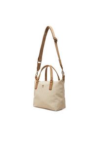 TOMMY HILFIGER - Tommy Hilfiger Torebka Poppy Summer Small Tote AW0AW17202 Beżowy. Kolor: beżowy #5