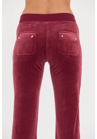 Juicy Couture - JUICY COUTURE Bordowe damskie spodnie dresowe Del Ray Pocket Pant, Rozmiar XS. Kolor: czerwony. Materiał: dresówka #5