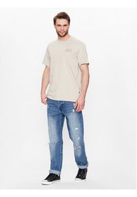 Converse T-Shirt Cons 10021134-A16 Beżowy Regular Fit. Kolor: beżowy. Materiał: bawełna