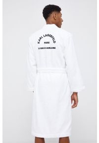 Karl Lagerfeld Szlafrok 215W2180 kolor biały. Kolor: biały. Materiał: tkanina, włókno #2