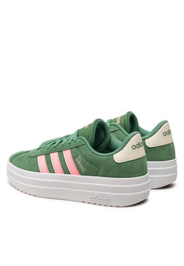 Adidas - adidas Sneakersy Vl Court Bold IH0365 Zielony. Kolor: zielony. Materiał: zamsz, skóra