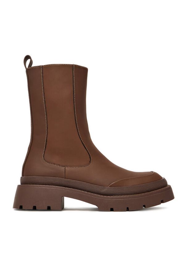 DeeZee Botki 13096-10 Brązowy. Kolor: brązowy. Materiał: syntetyk, materiał