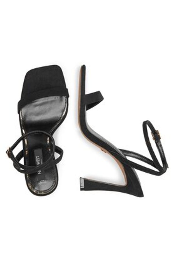 Nine West Sandały 123AL1713 Czarny. Kolor: czarny. Materiał: materiał