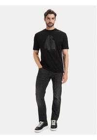 Karl Lagerfeld - KARL LAGERFELD T-Shirt 755143 563225 Czarny Regular Fit. Typ kołnierza: dekolt w karo. Kolor: czarny. Materiał: bawełna #4
