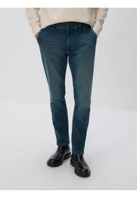 Reserved - Jeansy slim fit z efektem sprania - indigo jeans #1