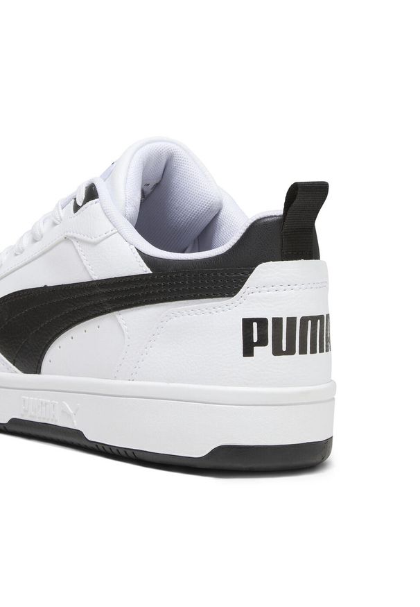 Puma - Sneakersy Rebound V6 Low PUMA White Black transparent. Kolor: czarny, biały, wielokolorowy. Sport: turystyka piesza, koszykówka