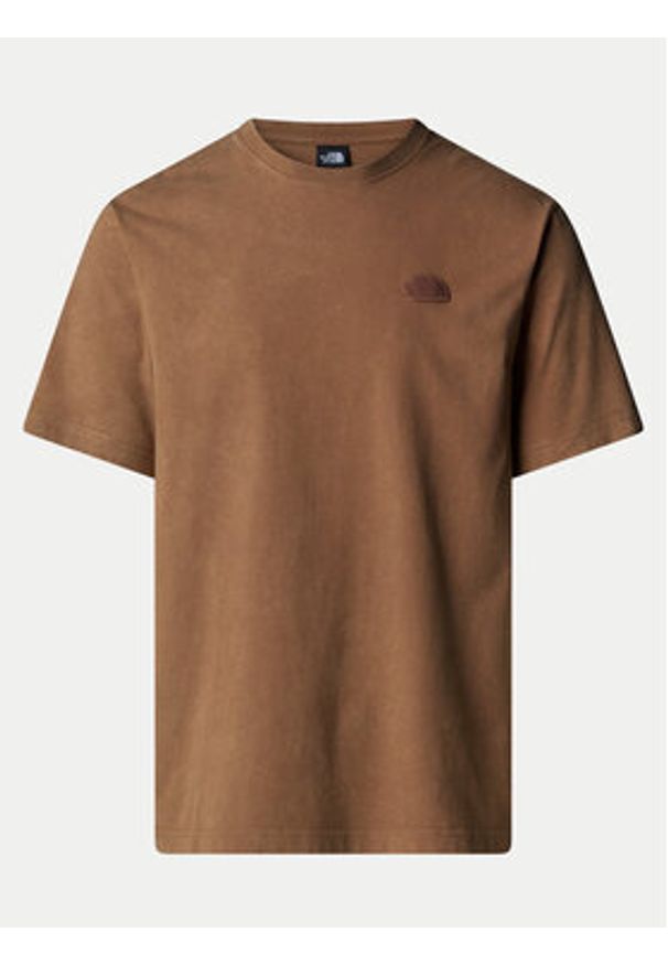 The North Face T-Shirt Nature NF0A8BVY Brązowy Loose Fit. Kolor: brązowy. Materiał: bawełna