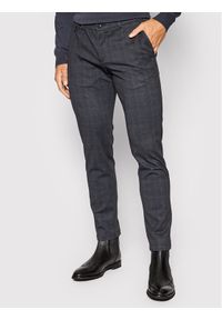 Bugatti Chinosy 4096 86839 Granatowy Regular Fit. Kolor: niebieski. Materiał: syntetyk