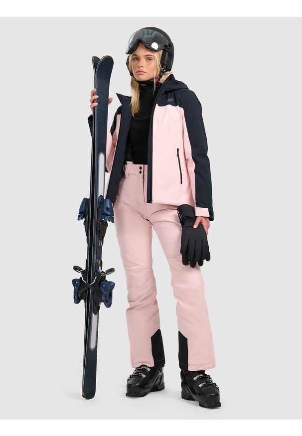4f - 4F Kurtka narciarska membrana 5000 damska - różowa L. Kolor: różowy. Materiał: poliester, materiał. Sezon: zima