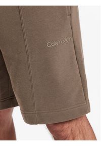 Calvin Klein Performance Szorty sportowe Knit Short 00GMS3S805 Khaki Regular Fit. Kolor: brązowy. Materiał: bawełna. Styl: sportowy