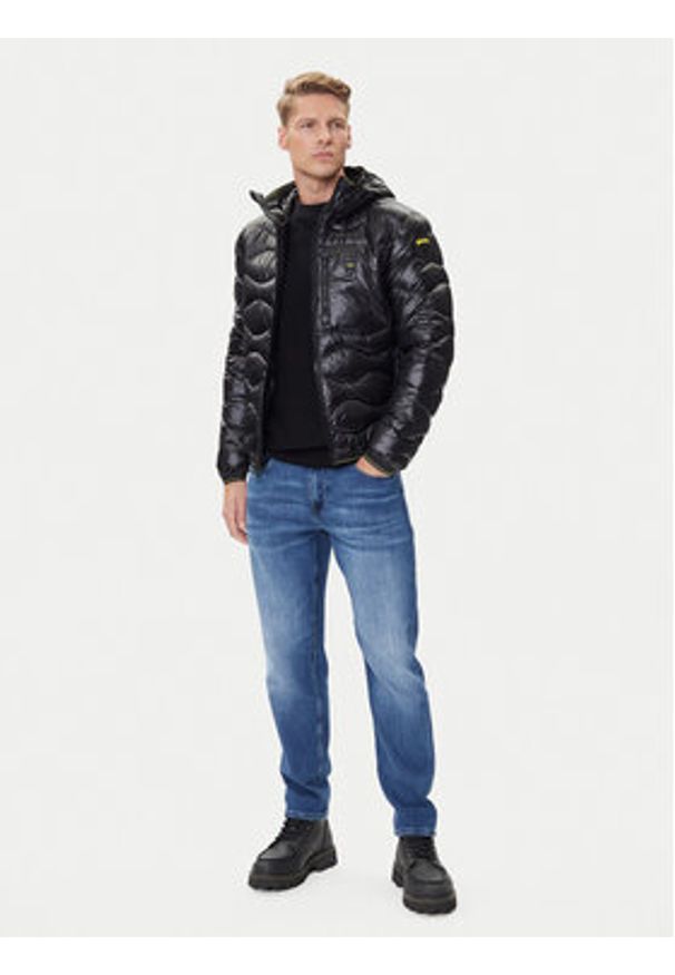 Blauer Kurtka puchowa 25WBLUC03074 Czarny Regular Fit. Kolor: czarny. Materiał: syntetyk