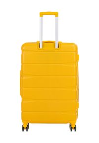 Ochnik - Komplet walizek na kółkach 19'/24'/28'. Kolor: żółty. Materiał: materiał, poliester, guma #7