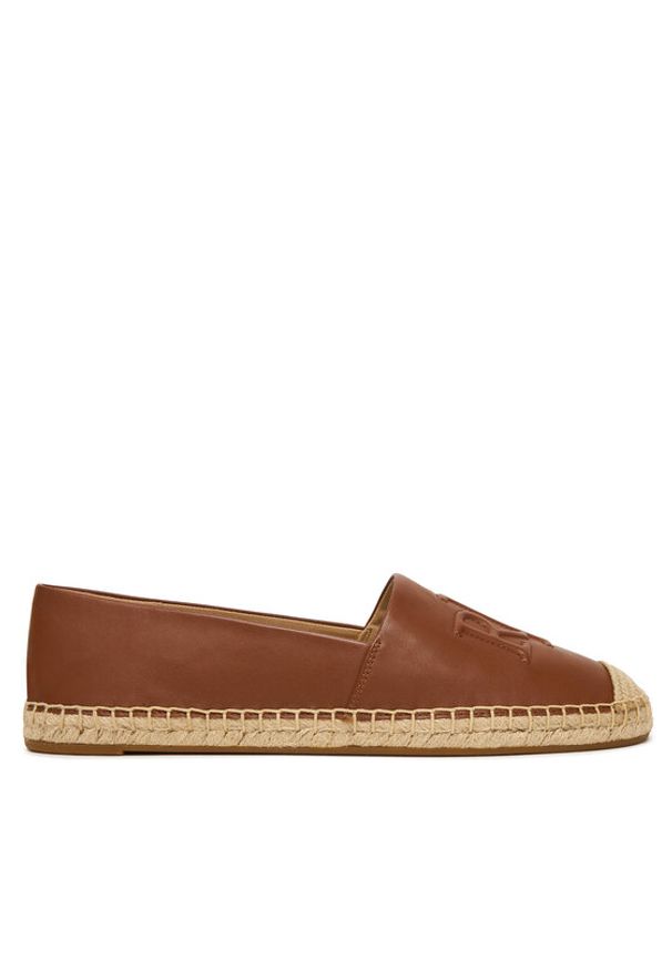 Lauren Ralph Lauren - LAUREN RALPH LAUREN Espadryle Cameryn 802P04415003 Brązowy. Kolor: brązowy. Materiał: skóra