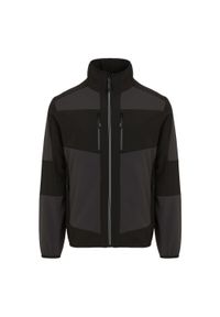 Regatta - Kurtka Unisex Dla Dorosłych EVolve 2 Layer Soft Shell. Kolor: fioletowy, szary, wielokolorowy, czarny. Materiał: elastan, poliester, materiał. Sport: turystyka piesza