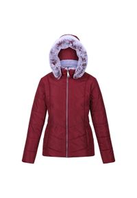 Wildrose Regatta damska turystyczna kurtka pikowana z kapturem. Typ kołnierza: kaptur. Kolor: różowy. Sport: turystyka piesza