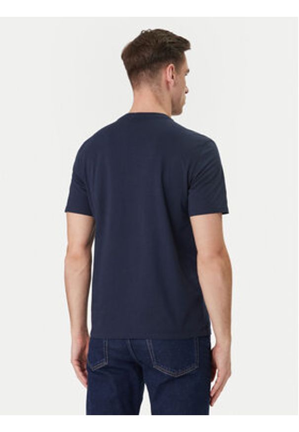 Calvin Klein T-Shirt Micro Logo LV04LC255G Granatowy Regular Fit. Kolor: niebieski. Materiał: bawełna
