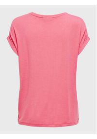 only - ONLY T-Shirt 15106662 Różowy Regular Fit. Kolor: różowy. Materiał: wiskoza