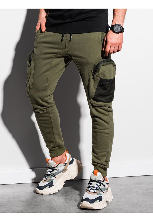Brązowe spodnie Ombre Clothing