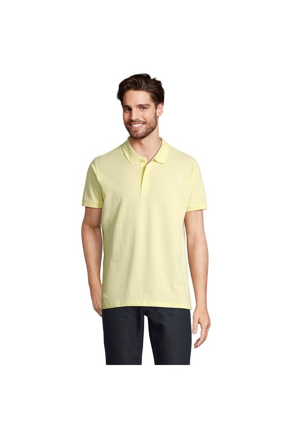 SOL'S - Męska Koszulka Polo Planet. Typ kołnierza: polo. Kolor: żółty. Sport: turystyka piesza