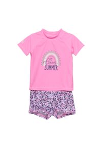 COLOR KIDS - Koszulka + szorty do pływania dziecięce Color Kids Set. Kolor: różowy