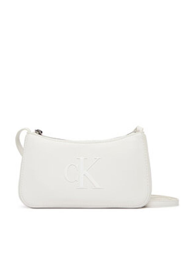 Calvin Klein Torebka Bold Ck Mini Bag LV04F1125G Biały. Kolor: biały. Materiał: skórzane